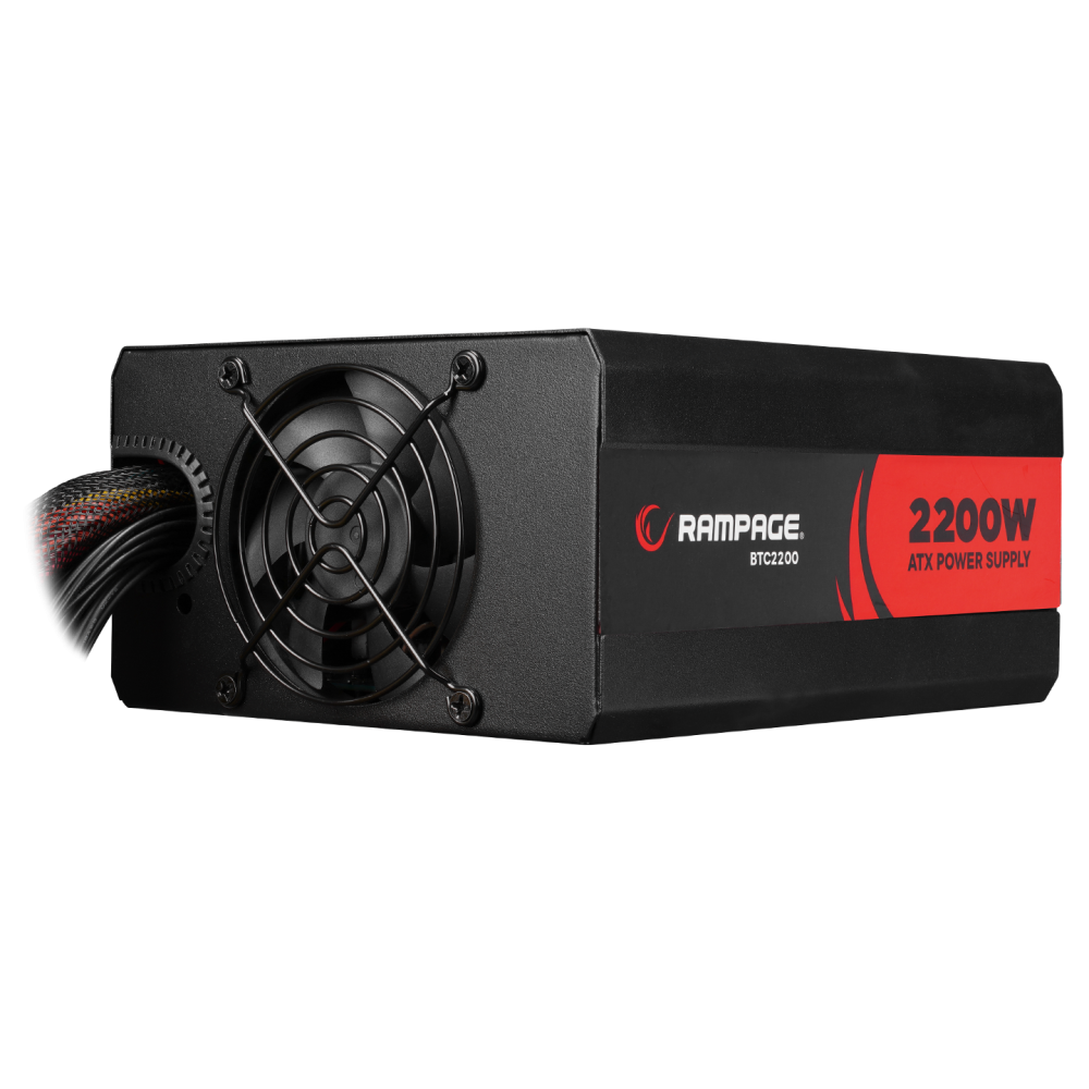 BTC2200 Real 2200W 16* PCIe VGA Soket 14cm+8cm 2* Fanlı Bitcoin Power Supply - Rampage