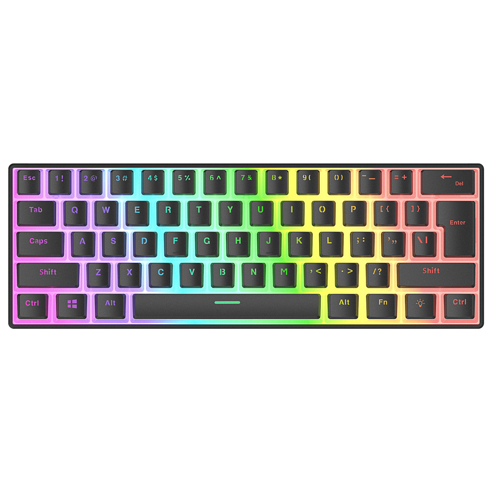 RADIANT K11 Siyah Type-C / Puding Tuşlu US Layout Blue Switch Gaming Oyuncu Klavye - Rampage