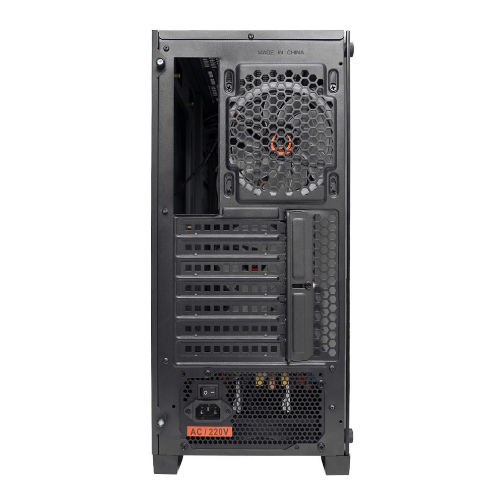 ESPECTRO 4 Adet Rainow Fanlı 600W 80 Plus Bronze Siyah Temper Camlı Gaming Oyuncu Kasası - Rampage