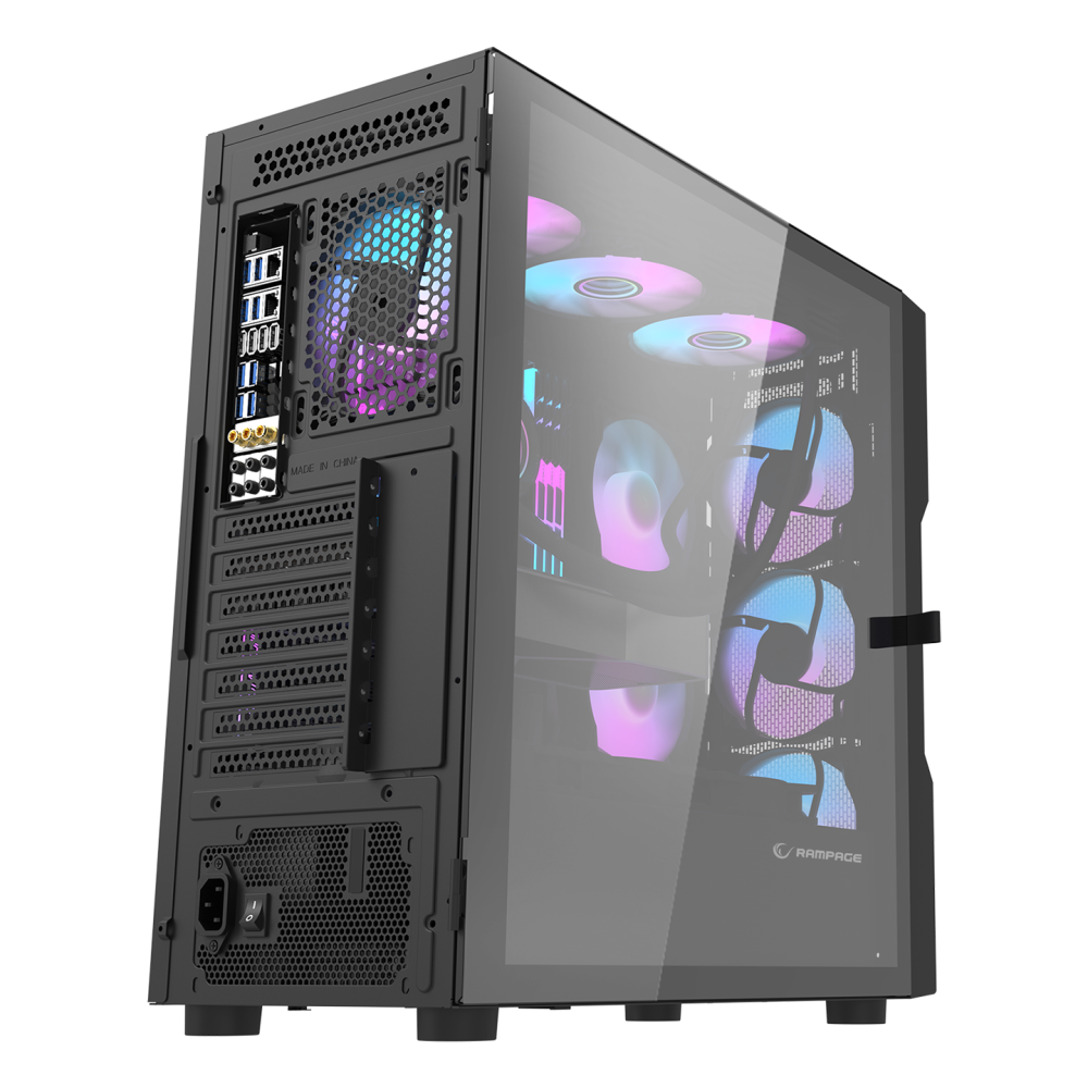INFINITY MESH 4*ARGB Fan Manyetik Temperli Camlı E-ATX Mid-T Gaming Oyuncu Kasası - Rampage