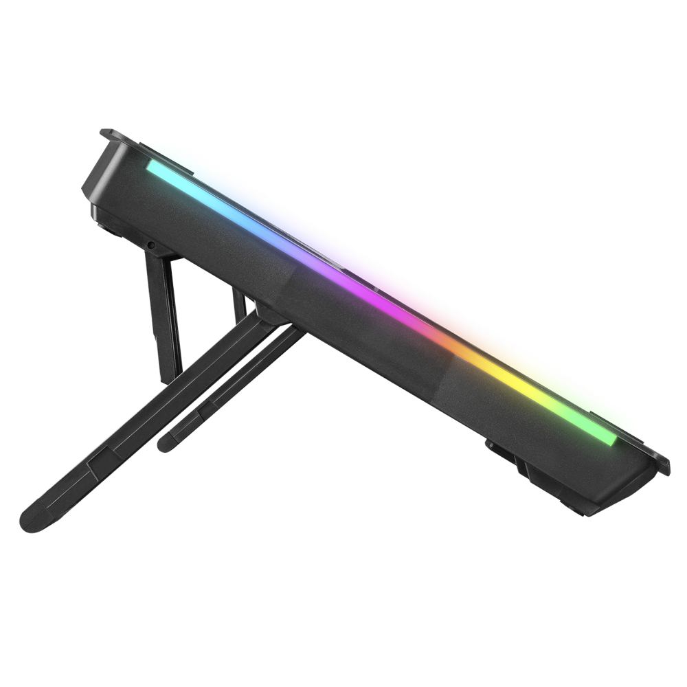 AD-RC9 TORNADO Siyah 2 Fanlı 10-18 RGB Işıklı Notebook Soğutucu Stand - Rampage