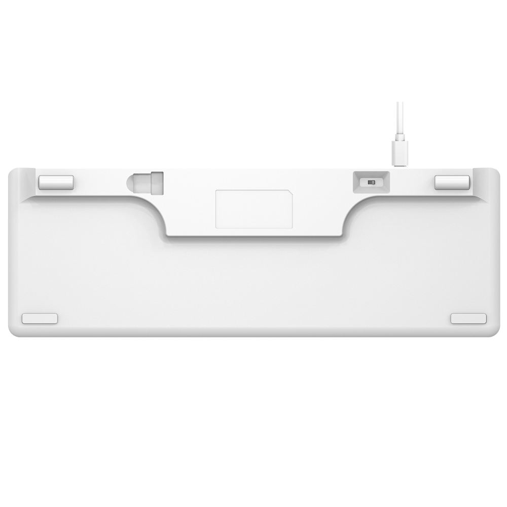 REBEL Beyaz Low Profile BLUE SWITCH Mekanik Gaming Oyuncu Klavye US Layout Rainbow - Rampage