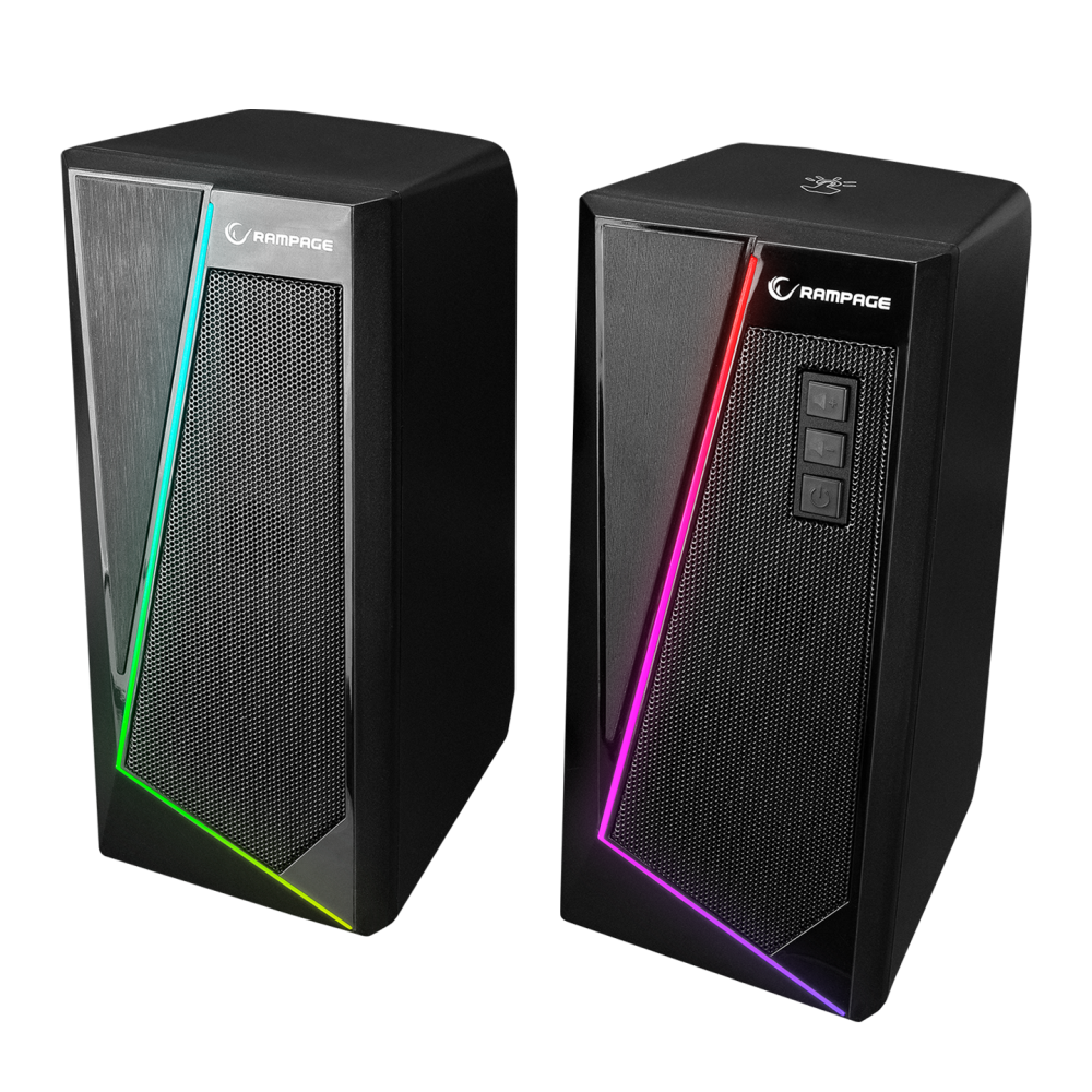RMS-X8 MAJESTY Bluetooth FMLi RGB Işıklı Multimedia Gaming Oyuncu 2.0 Speaker - Rampage