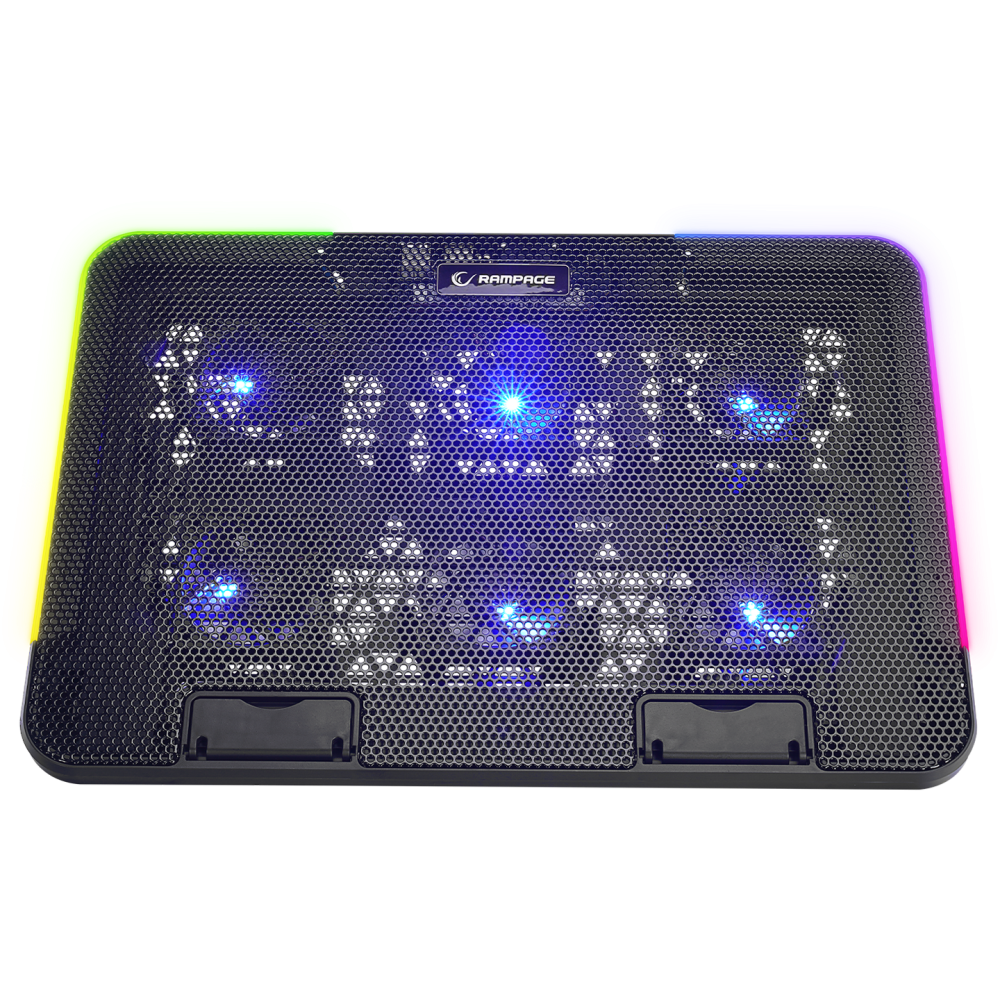 SIXPOWER R9 6 Fan RGB Işıklı Telefon Tutuculu Notebook Soğutucu