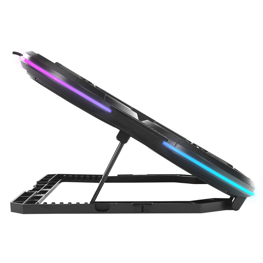 PROTE R6 RGB Işıklı 6 Fanlı Telefon Tutuculu Notebook Soğutucu Stand - Rampage
