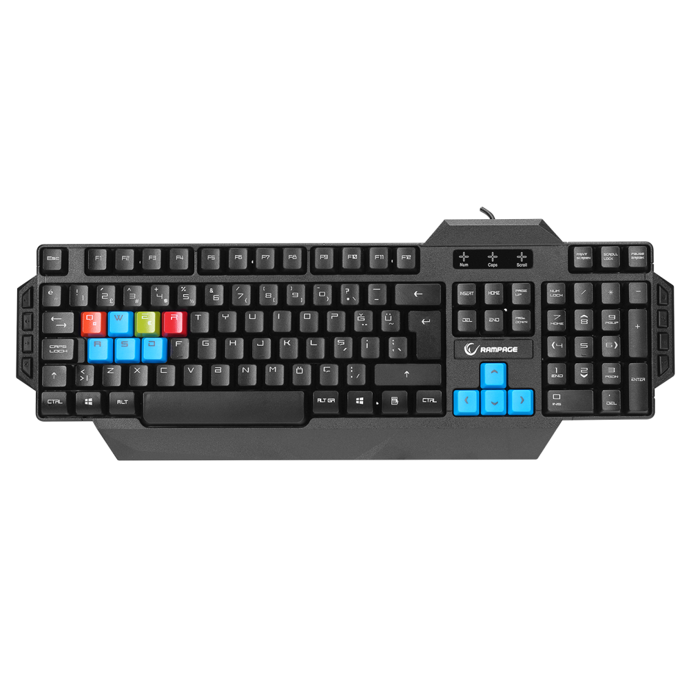 KB-R06 Siyah USB Örgü Kablolu Q Gaming Klavye - Rampage