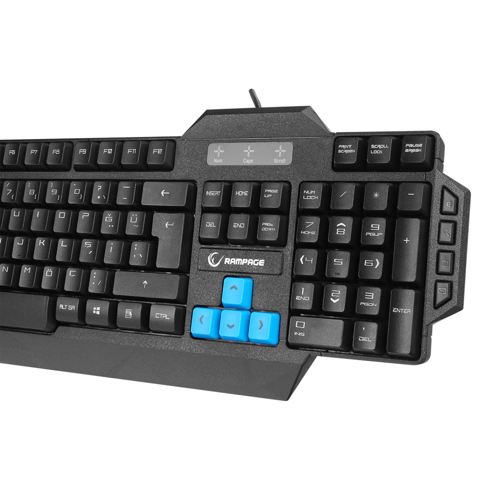 KB-R06 Siyah USB Örgü Kablolu Q Gaming Klavye - Rampage