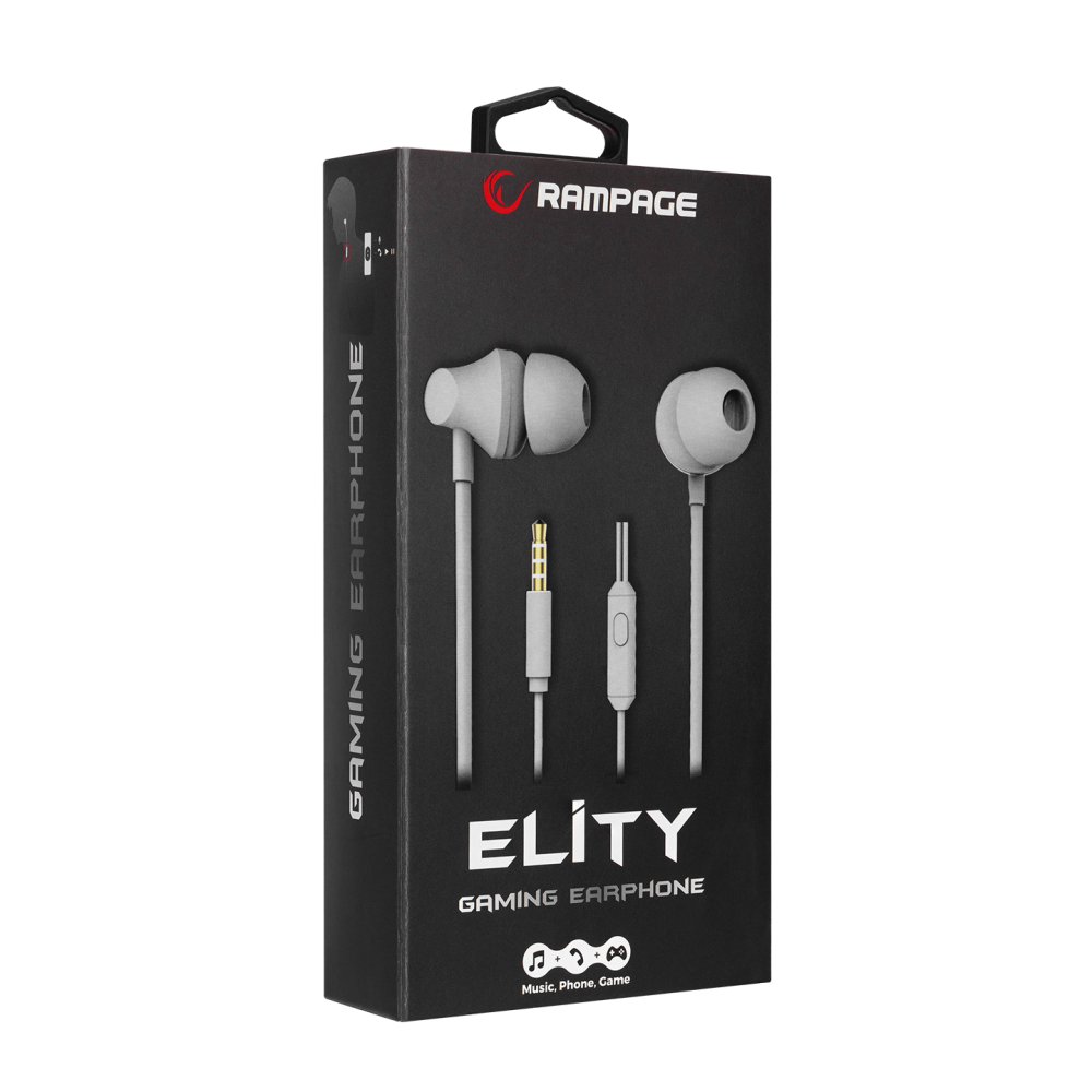 SN-R99 ELITY 3.5mm Kulak İçi Oyuncu Kulaklığı - Beyaz - Rampage