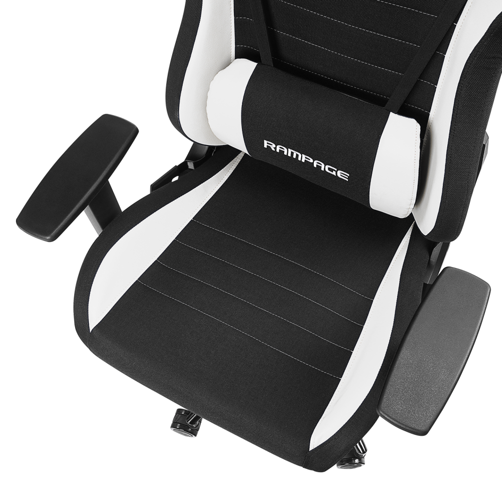 KL-R59 NOVA Siyah/Beyaz Oyuncu Koltuğu - Rampage