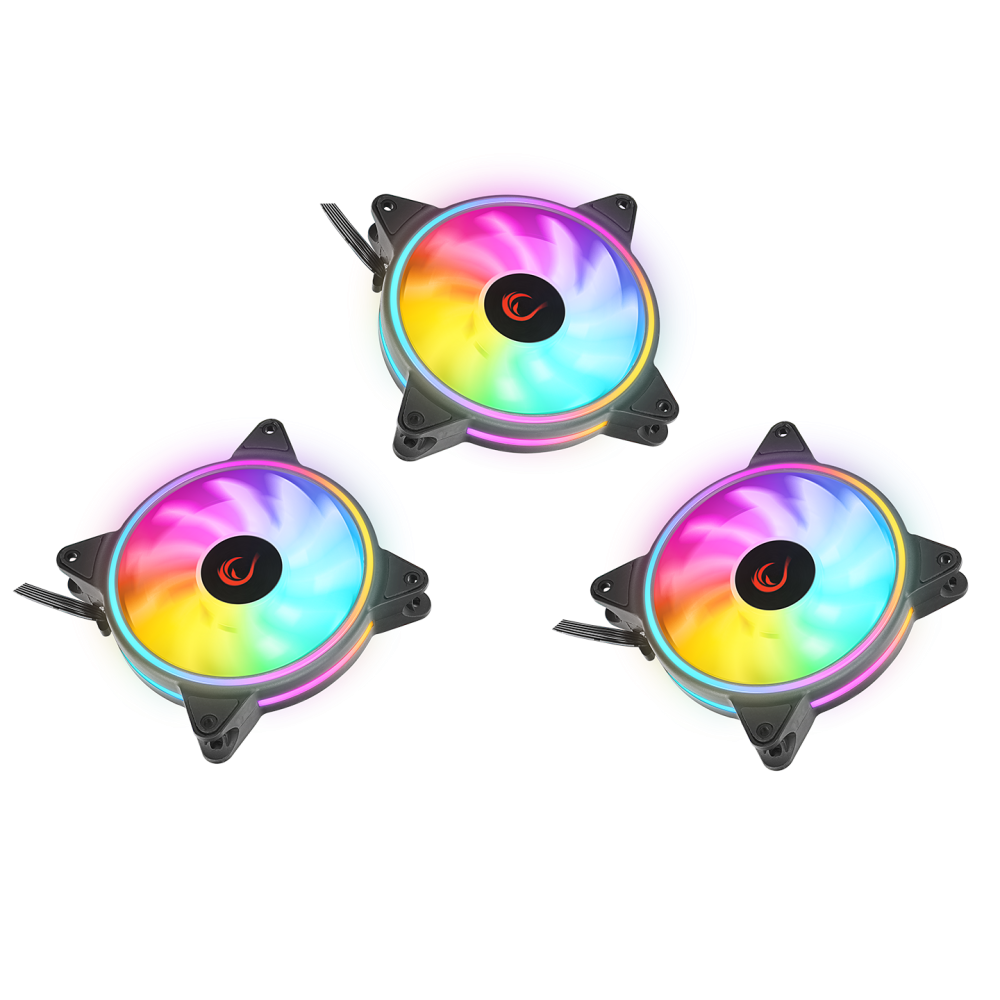 COOLWIND F3 3*12cm ARGB Fan + Kumanda 1200RPM Gaming Oyuncu Kasa Fan Kiti - Rampage