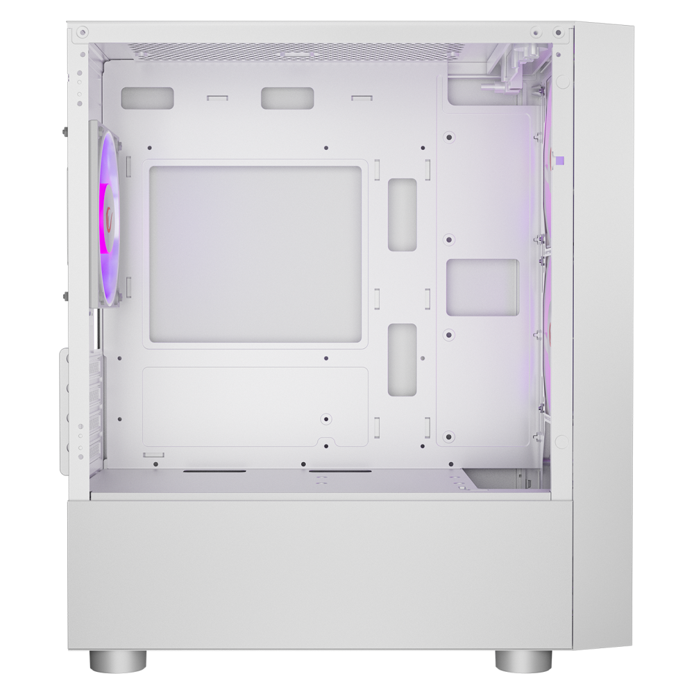 LYRA Mesh Temperli Camlı Beyaz 3* 12cm RGB Fan M-ATX Mid-T Gaming Oyuncu Kasası - Rampage