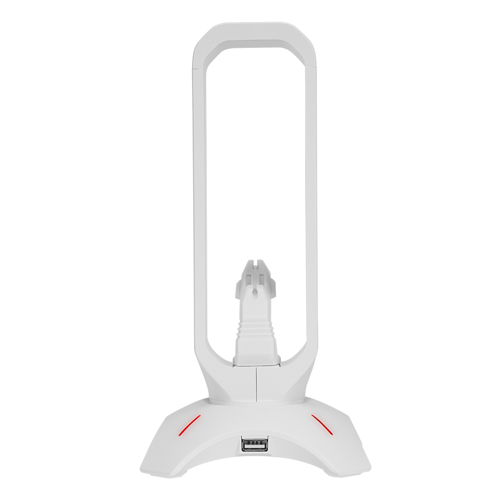 RM-H66 GUARD Beyaz RGB Işıklı 2*Usb Port Kulaklık İçin Stand - Rampage