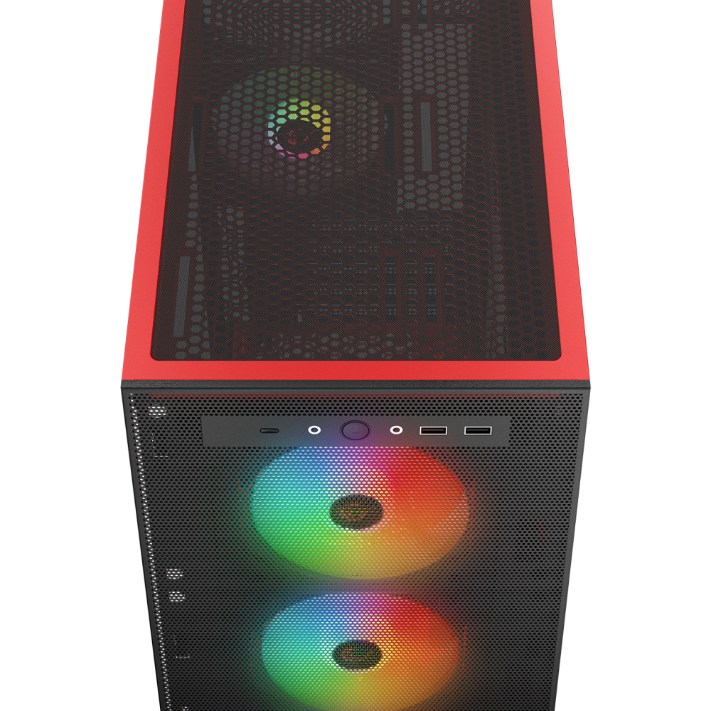 BLAZE Mesh Temperli Camlı Siyah 4* 12cm ARGB Fan M-ATX Mid-T Gaming Oyuncu Kasası - Rampage