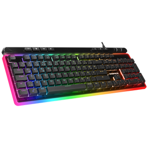 SHINE K14 Siyah USB RGB Backlight Membrane Gaming Oyuncu Klavye - Rampage
