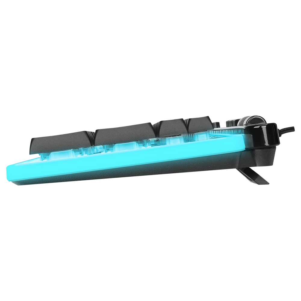 SHINE K14 Siyah USB RGB Backlight Membrane Gaming Oyuncu Klavye - Rampage