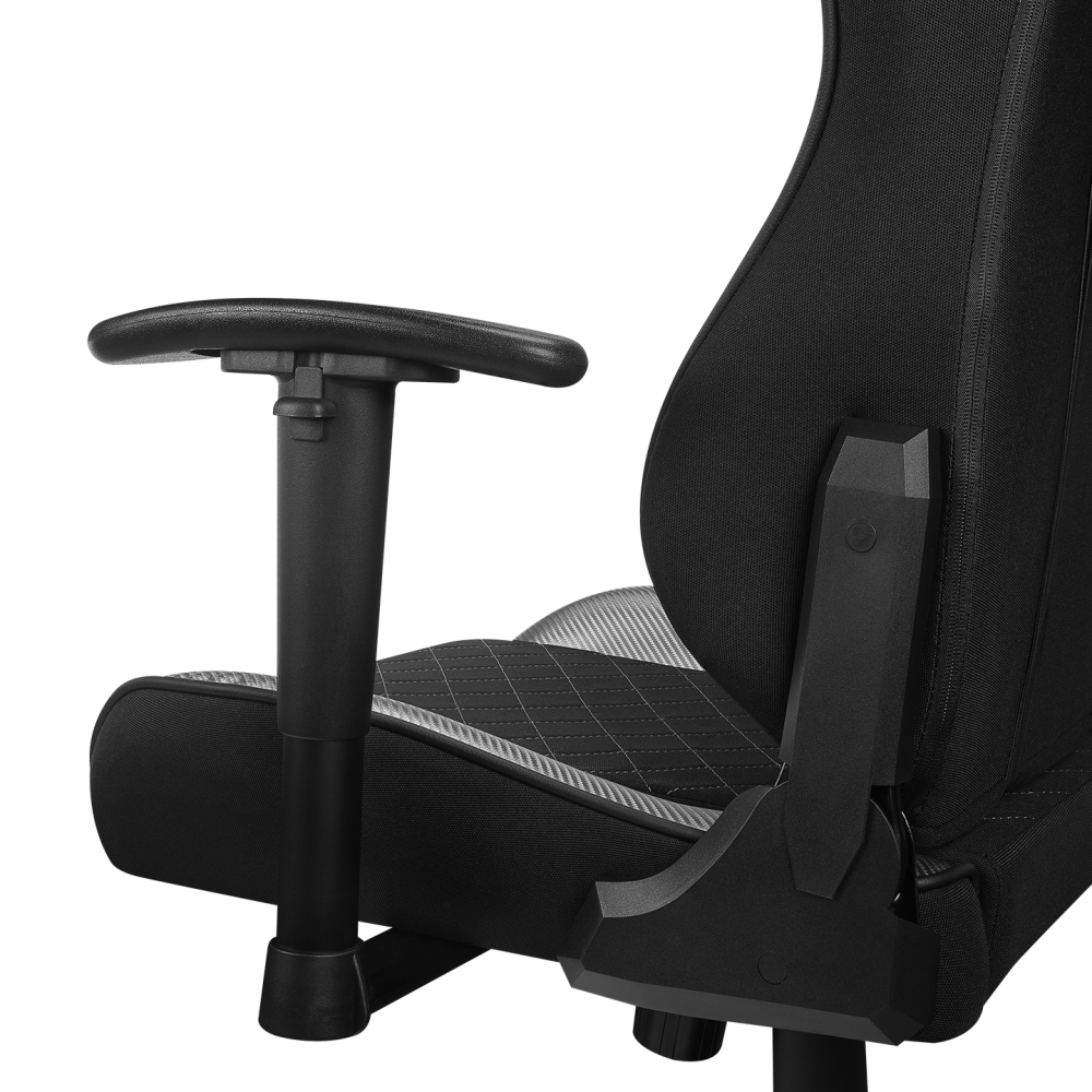 Üst Seviye Terletmez Kumaş Oyuncu Koltuğu-Gri/Siyah