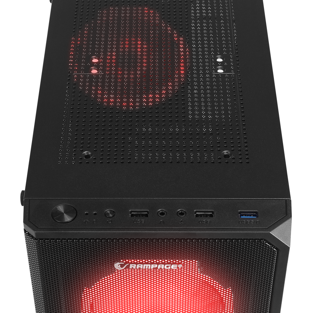 HELIOS Mesh 550W 80+ Bronze Siyah Temperli Cam 4x12cm Rainbow ATX Mid-T Gaming Oyuncu Kasası - Rampage
