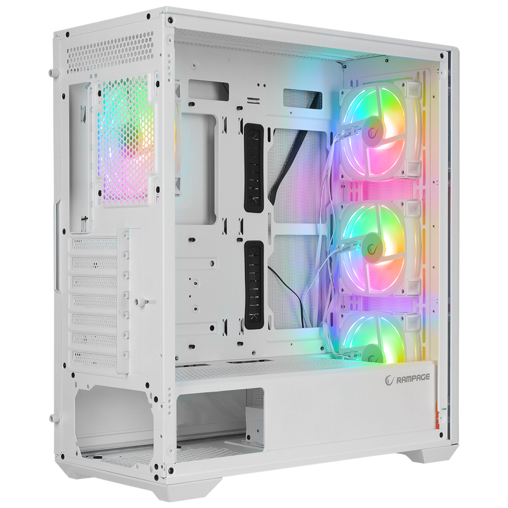 VORTEX V3 Beyaz Mesh Temperli Cam E-ATX Gaming Oyuncu Kasası - Rampage
