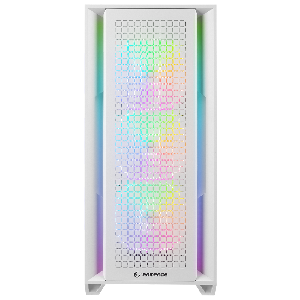 RADIANT V1 WHITE 2* USB3.0 Temperli Camlı 4*ARGB Fan+Hub E-ATX Exclusive Gaming Oyuncu Kasası - Rampage