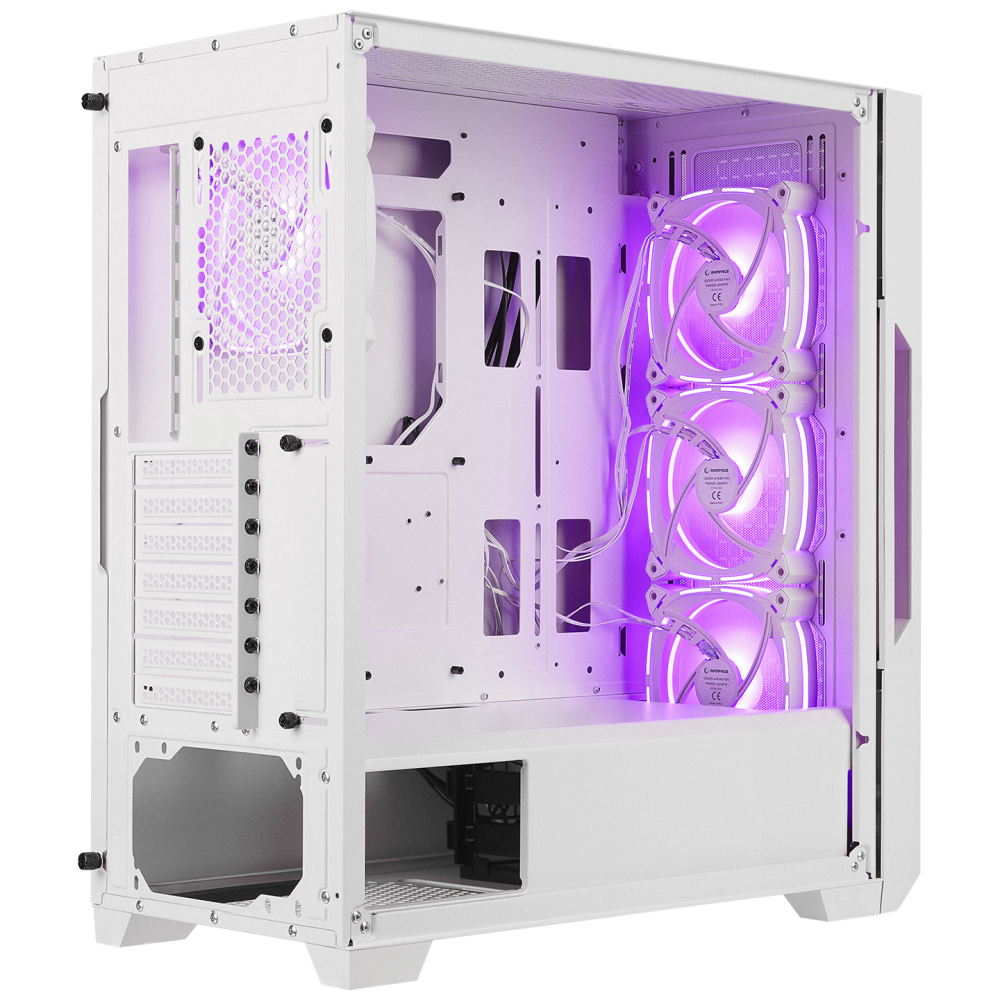 RADIANT V1 WHITE 2* USB3.0 Temperli Camlı 4*ARGB Fan+Hub E-ATX Exclusive Gaming Oyuncu Kasası - Rampage