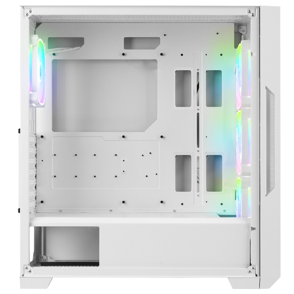 RADIANT V1 WHITE 2* USB3.0 Temperli Camlı 4*ARGB Fan+Hub E-ATX Exclusive Gaming Oyuncu Kasası - Rampage