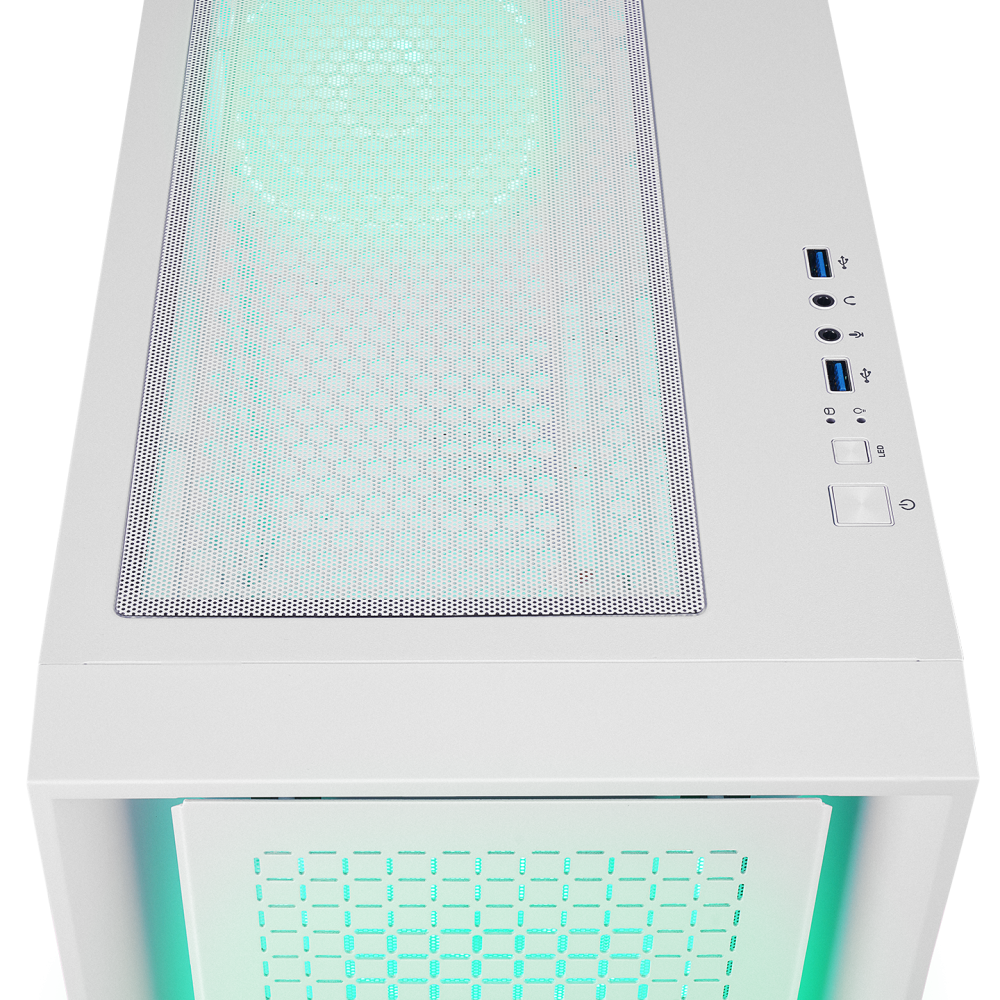 RADIANT V1 WHITE 2* USB3.0 Temperli Camlı 4*ARGB Fan+Hub E-ATX Exclusive Gaming Oyuncu Kasası - Rampage
