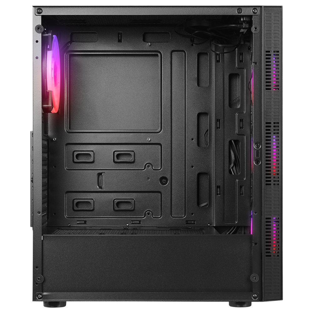 PLAID V1 Mesh Temperli Camlı 4x12cm Auto RGB Fan ATX Mid-T Gaming Oyuncu Kasası - Rampage