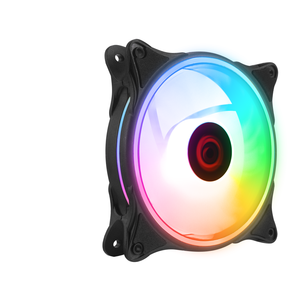 GLARE F50 Siyah 1200RPM 3P+4P Molex Soketli Kasa Fanı - Rampage