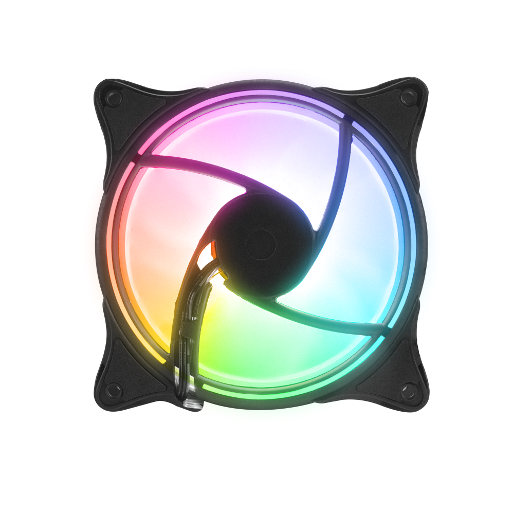 GLARE F50 Siyah 1200RPM 3P+4P Molex Soketli Kasa Fanı - Rampage