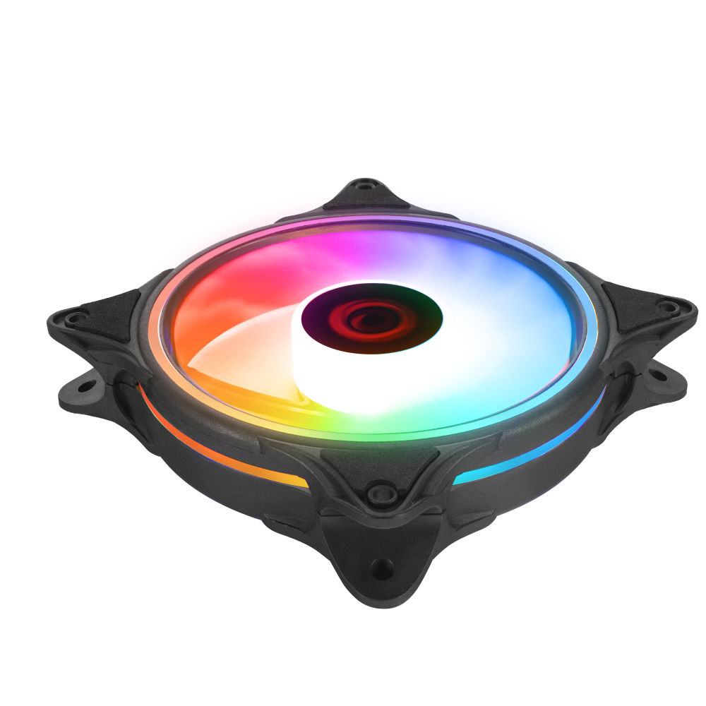 GLARE F50 Siyah 1200RPM 3P+4P Molex Soketli Kasa Fanı - Rampage