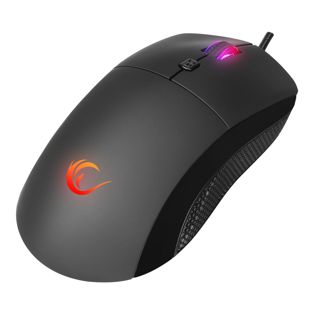 RADIANT M1 Makrolu Siyah 7200 dpi RGB Aydınlatmalı Gaming Oyuncu Mouse - Rampage