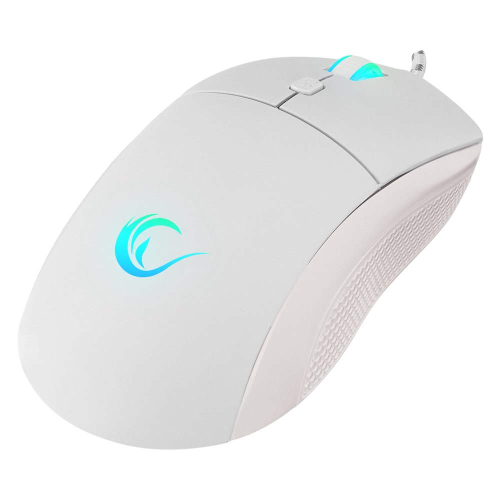 RADIANT M1 Makrolu Beyaz 7200 dpi RGB Aydınlatmalı Gaming Oyuncu Mouse - Rampage