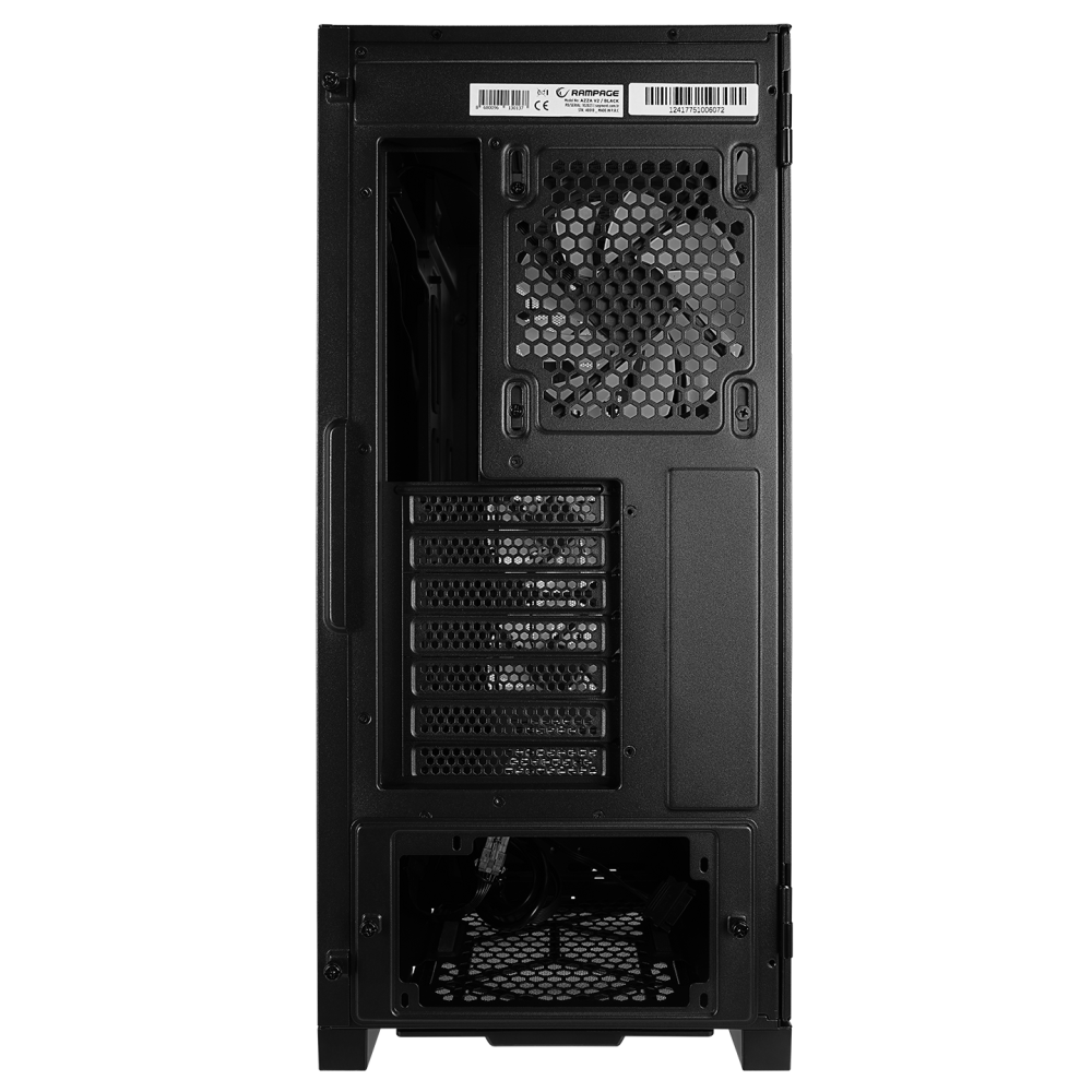 AZZA V2 Temperli Camlı Siyah ATX Mid-T Gaming Oyuncu Kasası - Rampage