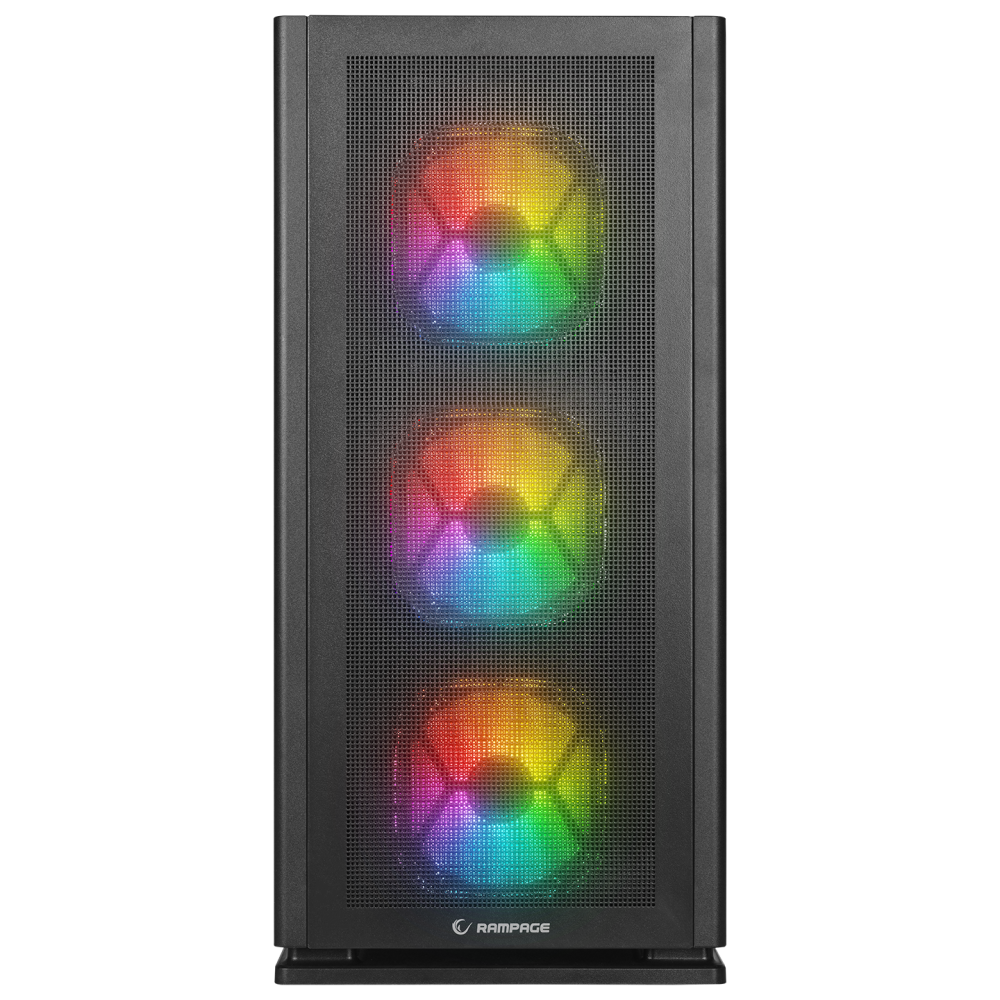 VANGUARD V2 Siyah Dikey VGA Tutucu E-ATX Big-T Oyuncu Kasası - Rampage