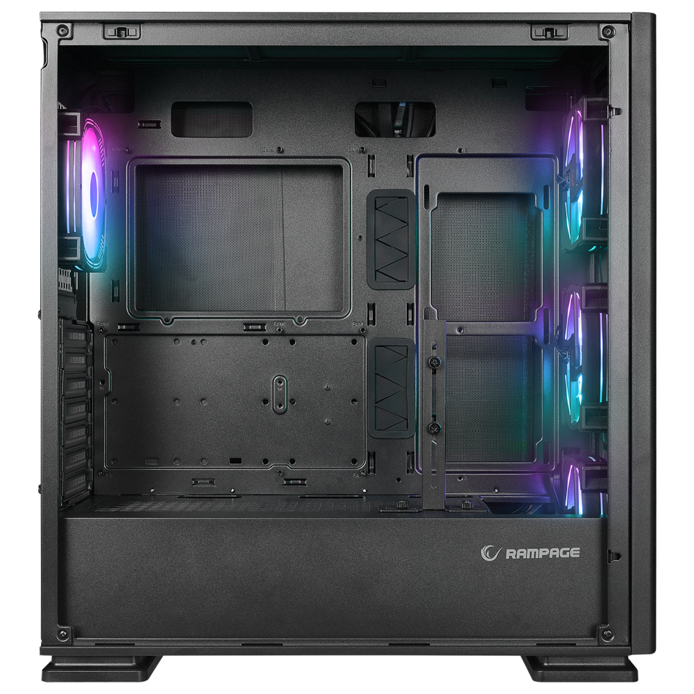 VANGUARD V2 Siyah Dikey VGA Tutucu E-ATX Big-T Oyuncu Kasası - Rampage