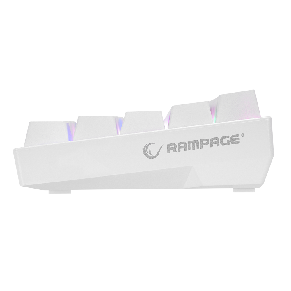 KB-RX63 B-ATOM Beyaz Bluetooth RGB Backlight RED SWITCH US Layout 63 Tuşlu Mini Gaming Oyuncu Klavyesi - Rampage