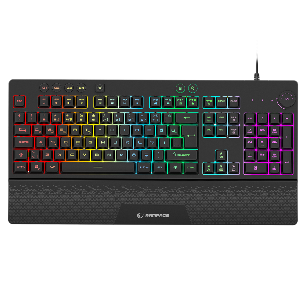 ECLIPSE Siyah Usb RGB Aydınlatmalı Q Gaming Oyuncu Klavye Mouse Set - Rampage