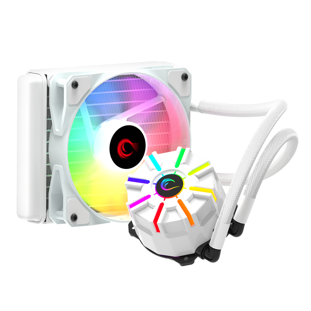 HELIOS C1 Beyaz 68CFM 1800RPM Rainbow AMD AM5/INTEL LGA1700 120mm Sıvı Soğutmalı CPU Fan - Rampage