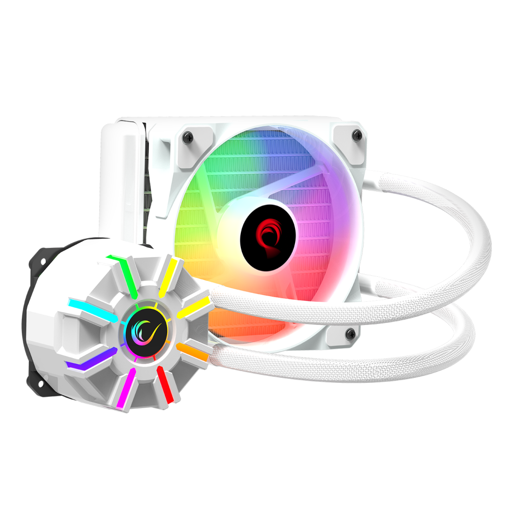 HELIOS C1 Beyaz 68CFM 1800RPM Rainbow AMD AM5/INTEL LGA1700 120mm Sıvı Soğutmalı CPU Fan - Rampage