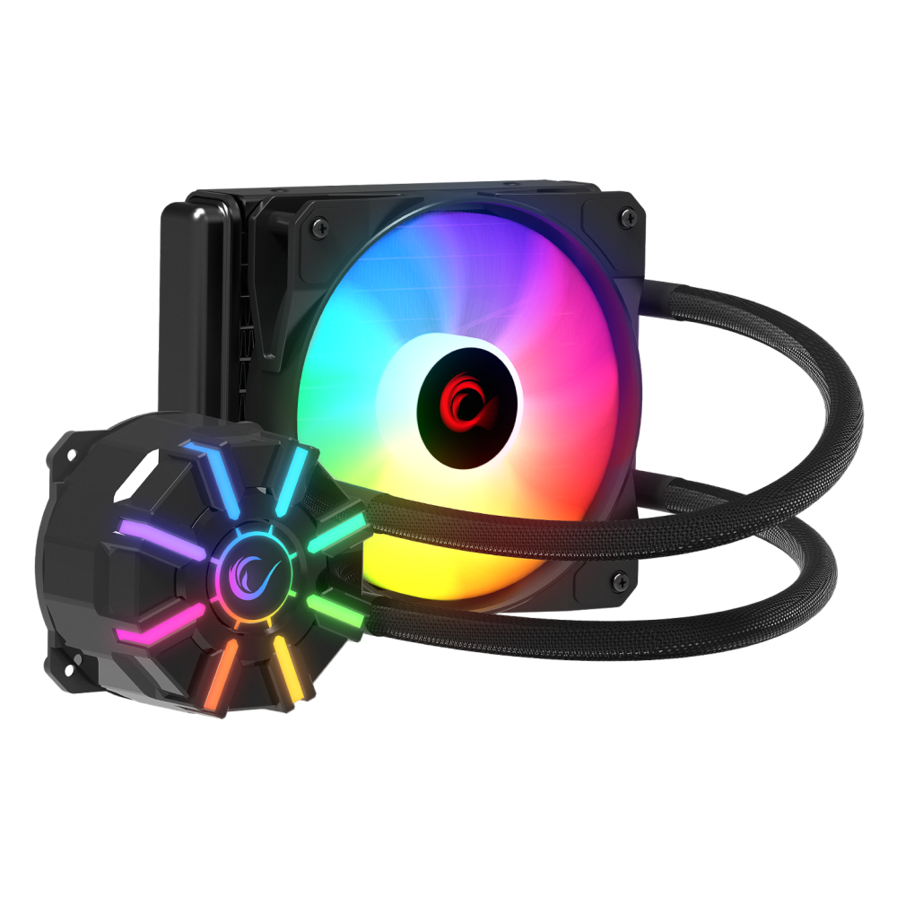 HELIOS C1 Siyah 68CFM 1800RPM Rainbow AMD AM5/INTEL LGA1700 120mm Sıvı Soğutmalı CPU Fan - Rampage