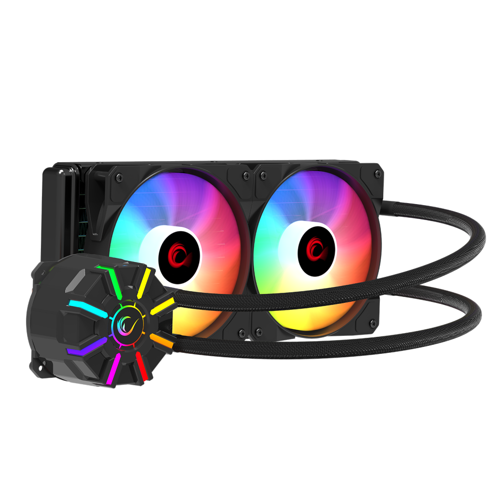 HELIOS C2 Siyah 68CFM 1800RPM Rainbow AMD AM5/INTEL LGA1700 240mm Sıvı Soğutmalı CPU Fan - Rampage