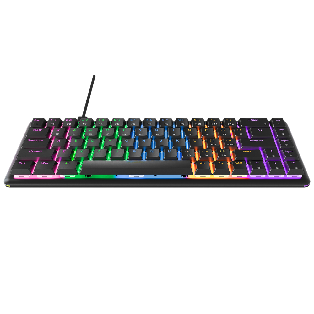 REBEL Siyah Low Profile RED SWITCH US Layout Mekanik Gaming Oyuncu Klavyesi - Rampage