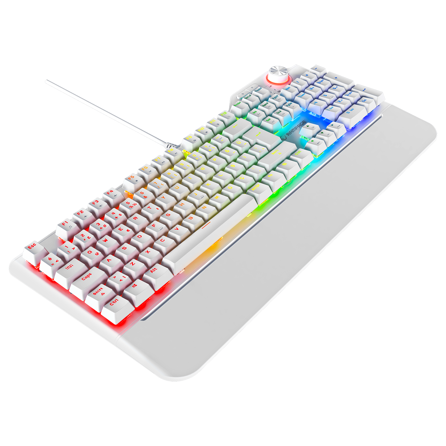 Red Switch Q Multimedia Oyuncu Klavyesi-Beyaz