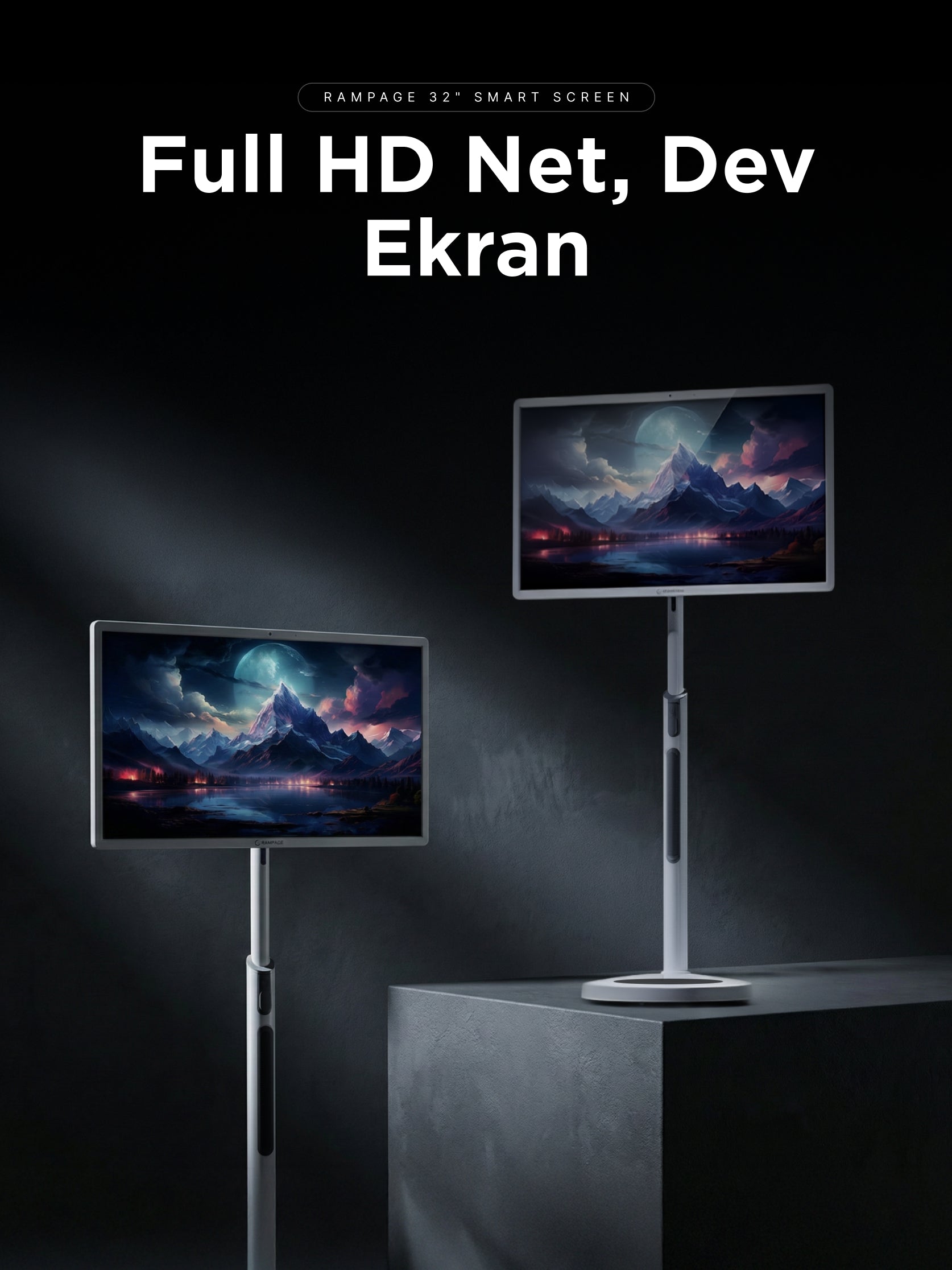 Rampage LD32FH8183MT 32'' 80 Ekran FHD IPS Android 13.0 Dokunmatik Smart Taşınabilir Monitör