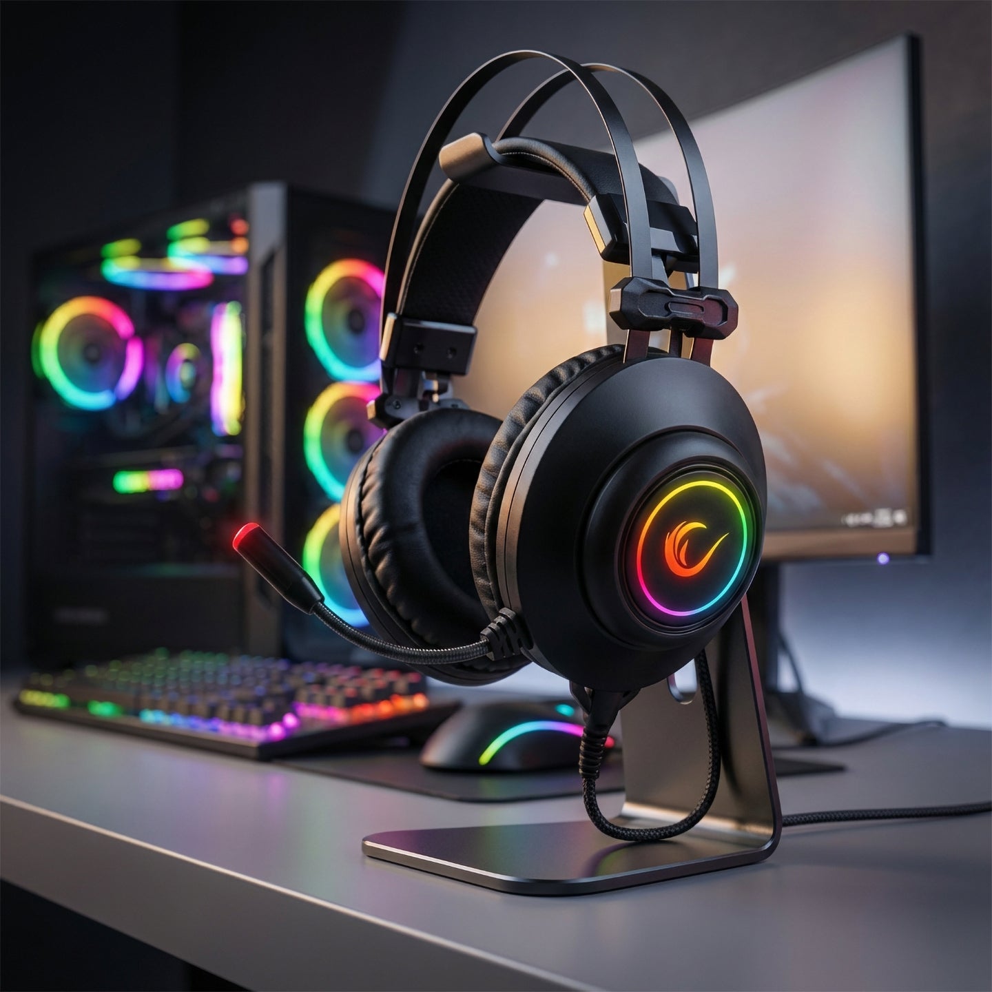 Rm-K1 Pulsar RGB 7.1 Surround Gaming Headset