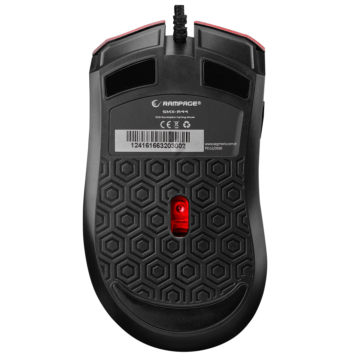 SMX-R44 V2 Makrolu Kırmızı 12800 DPI RGB Ledli 80 Million Huano Switch Gaming Oyuncu Mouse - Rampage