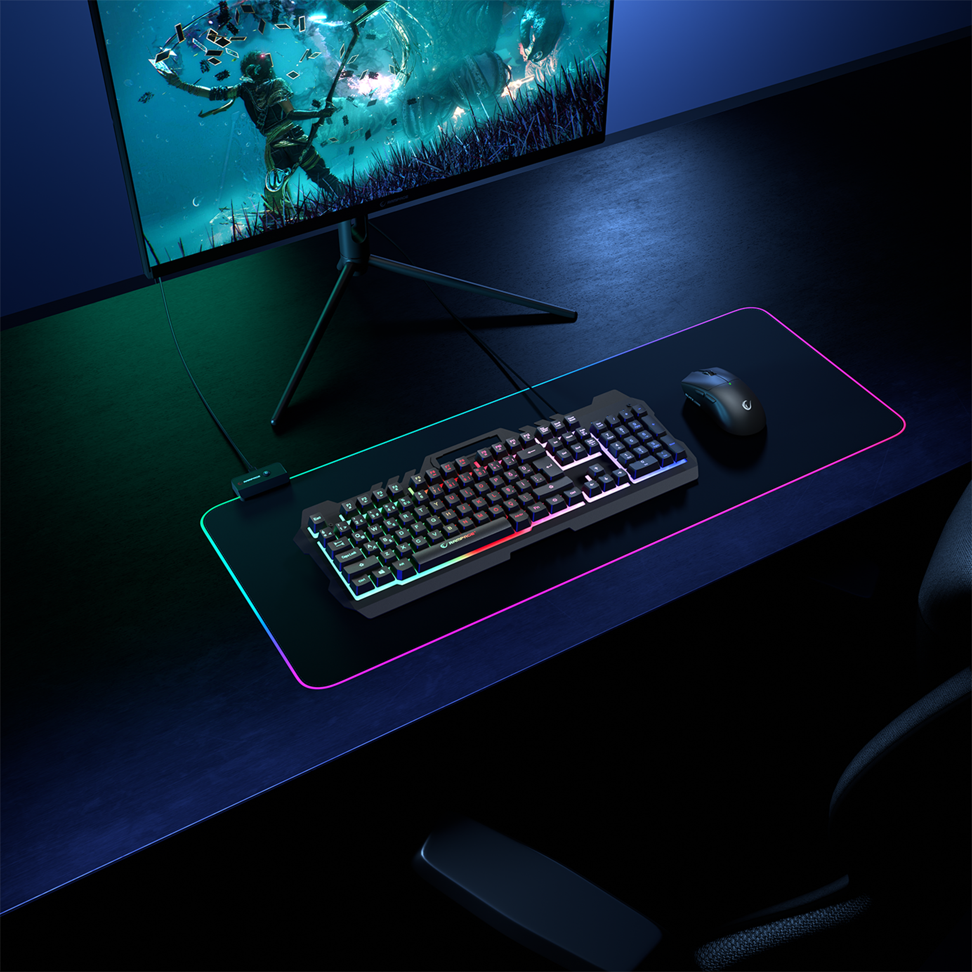Kb-R57 X-Jammer Gökkuşağı Tam Türkçe Oyuncu Klavyesi