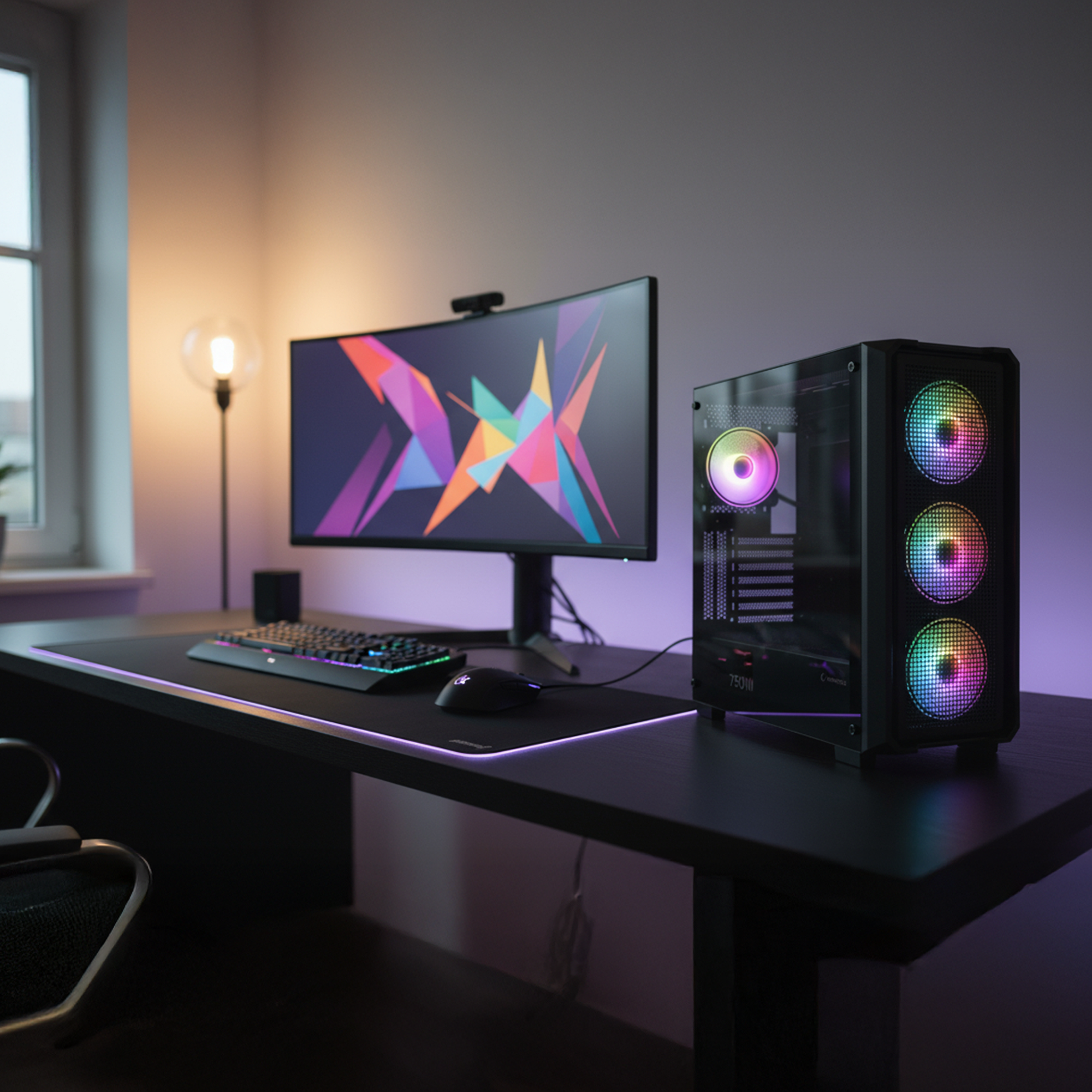 X-CHAIN - Temper Camlı 750W 80 Plus Bronze 4 Adet RGB Fanlı Gaming Oyuncu Kasası