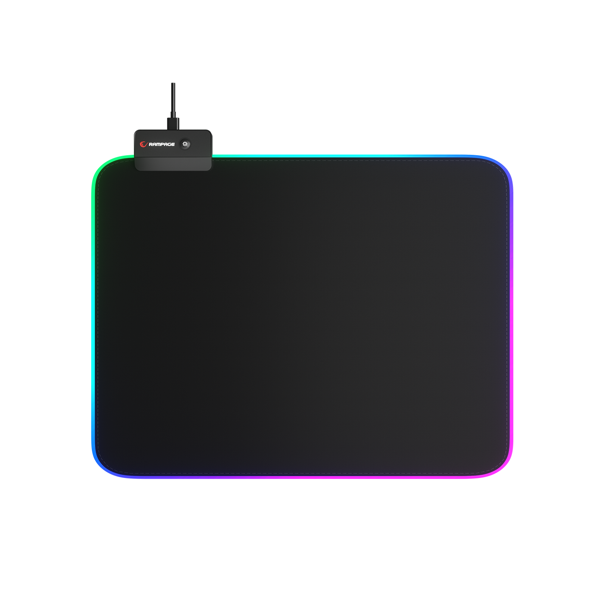 MP-23 25x33 cm RGB Ledli Oyuncu Mouse Pad-Siyah
