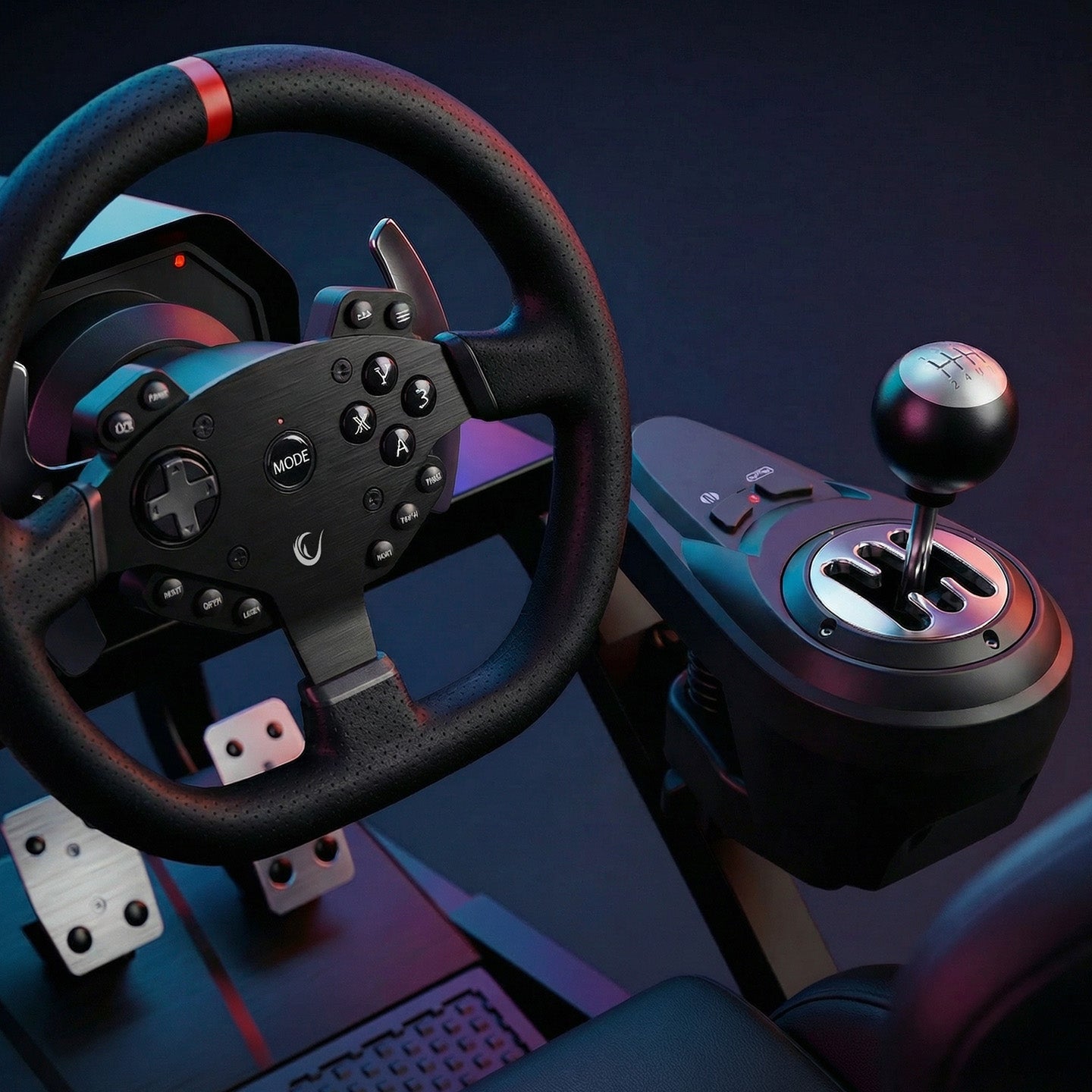 FORCE V995 PS4/PC/XBOX ONE/Xbox Series S/X 3 Pedallı -El Vitesi Gaming Oyun Direksiyonu